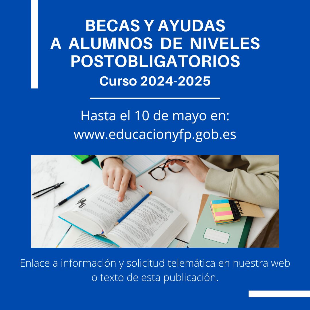 Ayudas y becas Estudios POSTOBLIGATORIOS 24 25