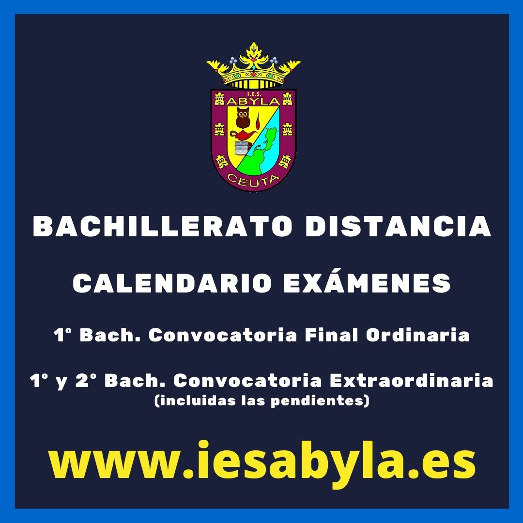 Calendario examenes DISTANCIA Extrao