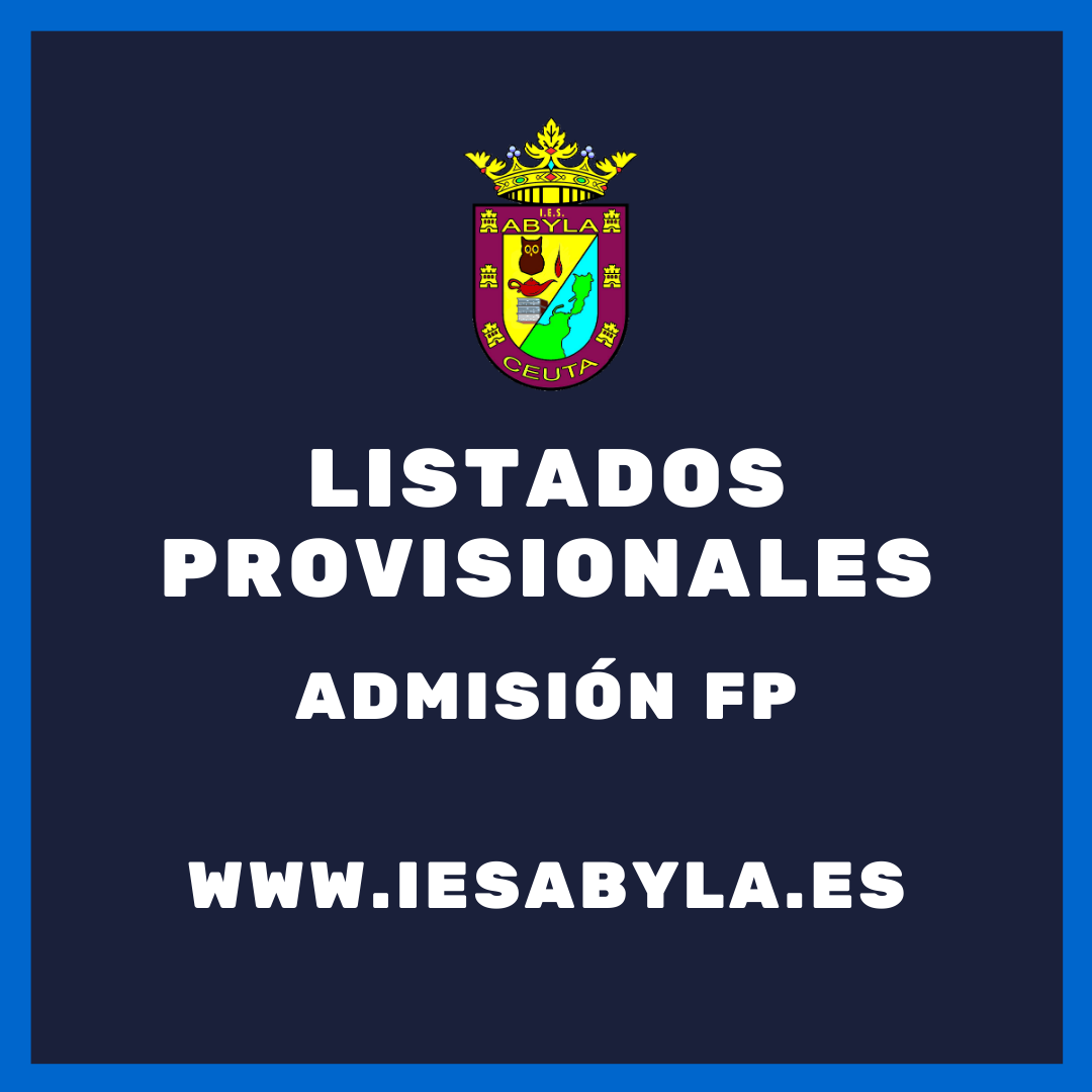 Listados Provisionales Admisión FP