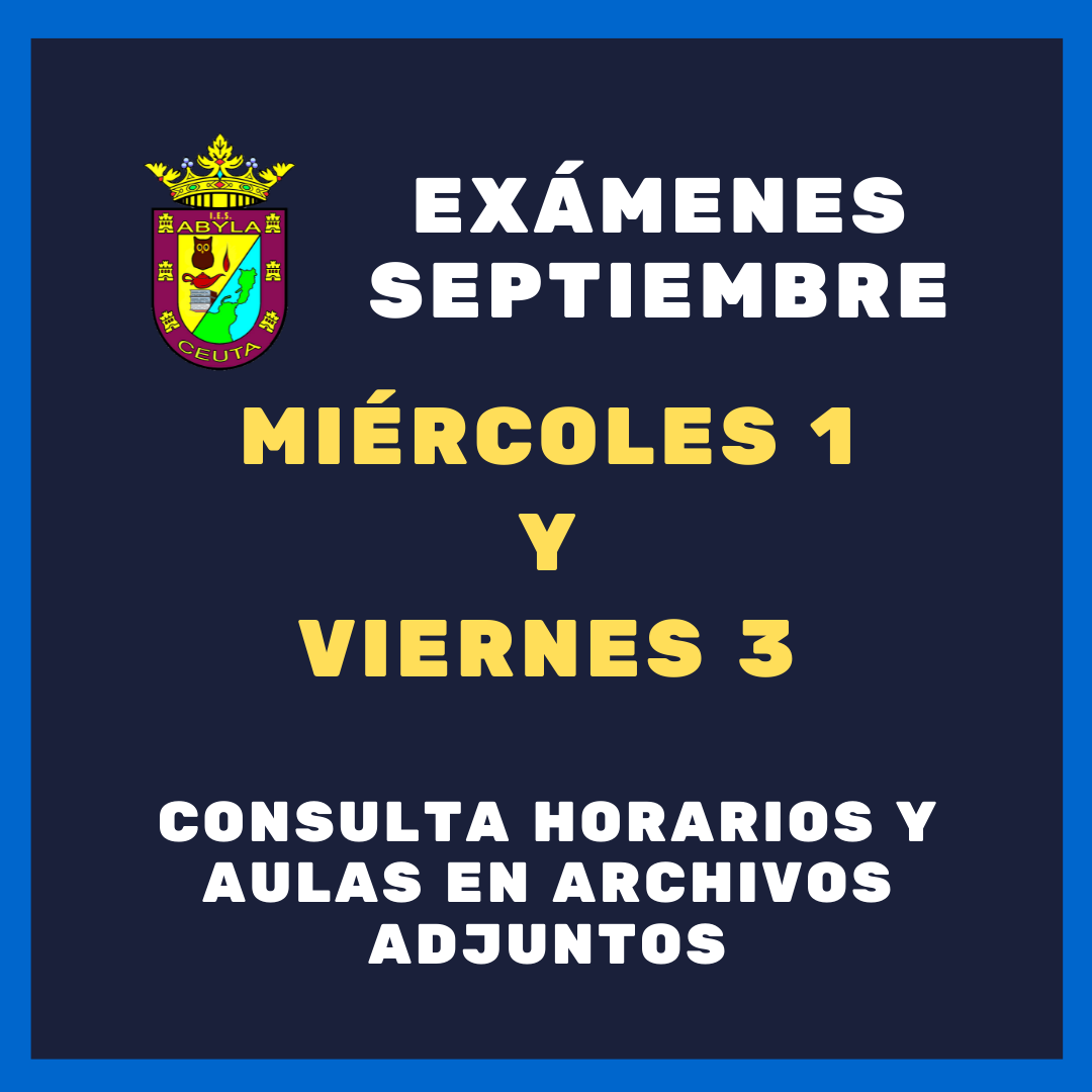 exámenes septiembre WEB