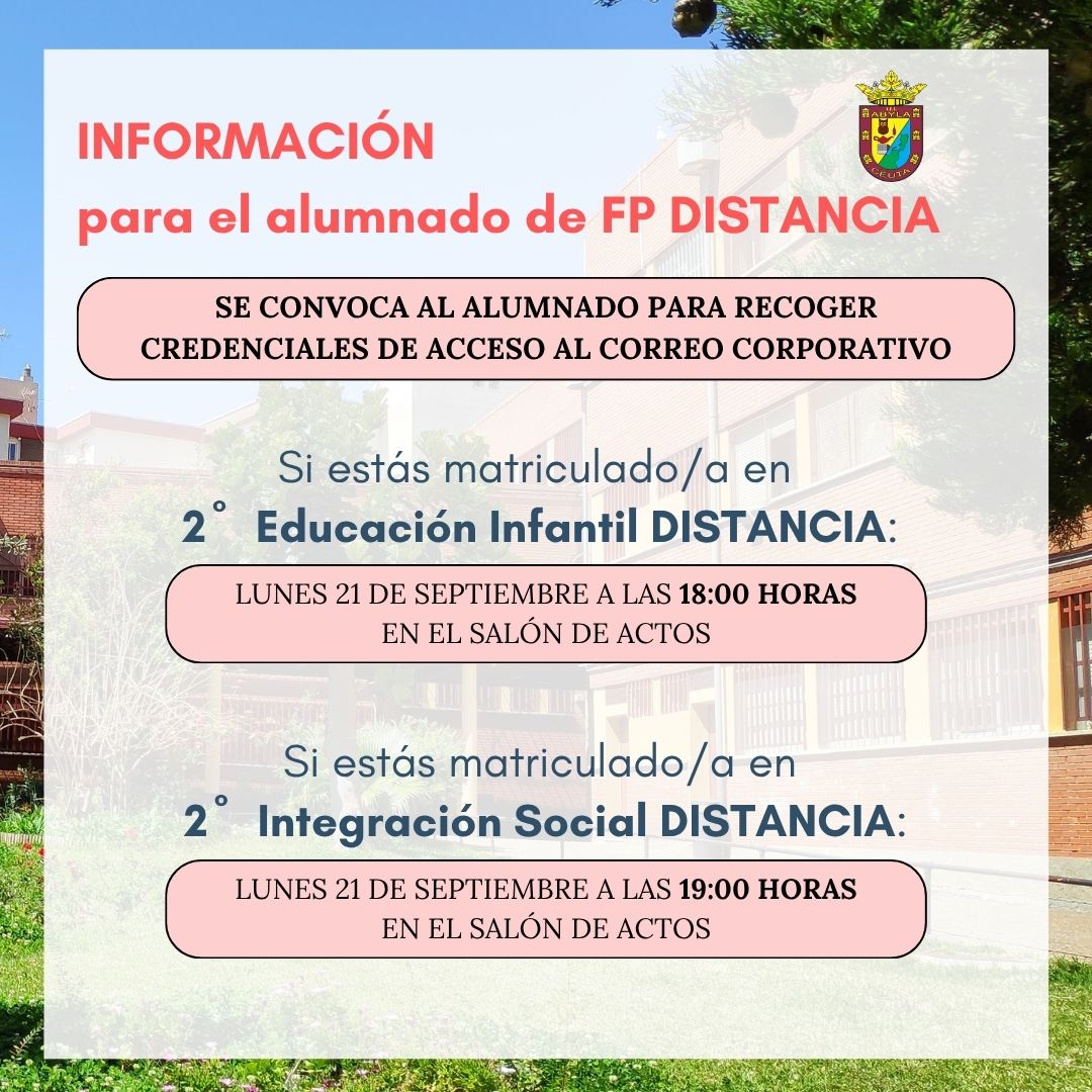 Informacion alumnado FP Distancia correos