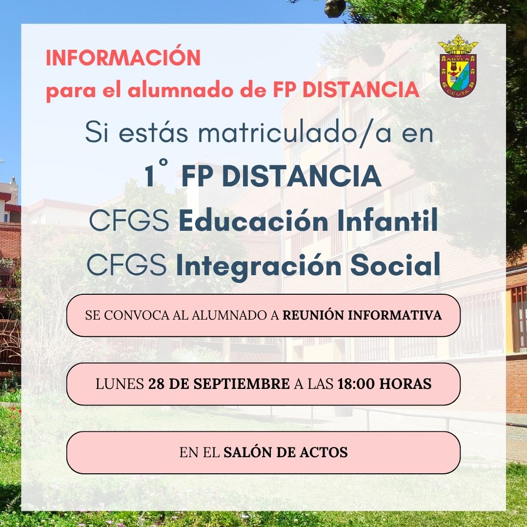Informacion alumnado FP Distancia runion informativa