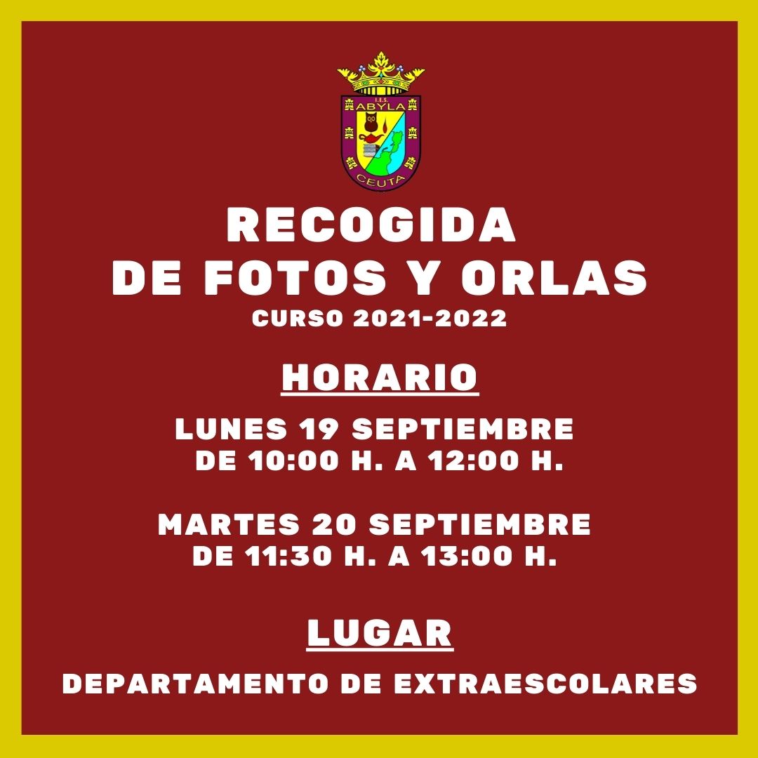 Recogida fotos y orlas